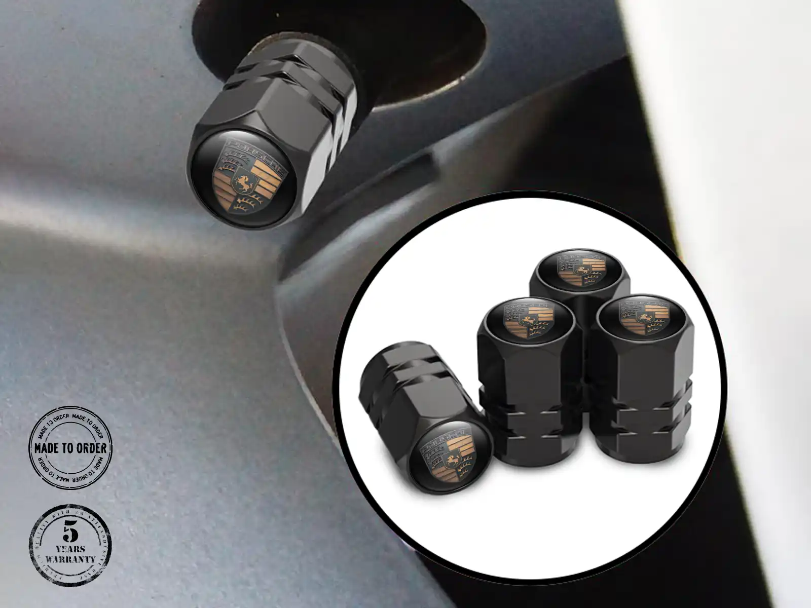 Porsche Tires Valve Caps Motorcycle Premium Design